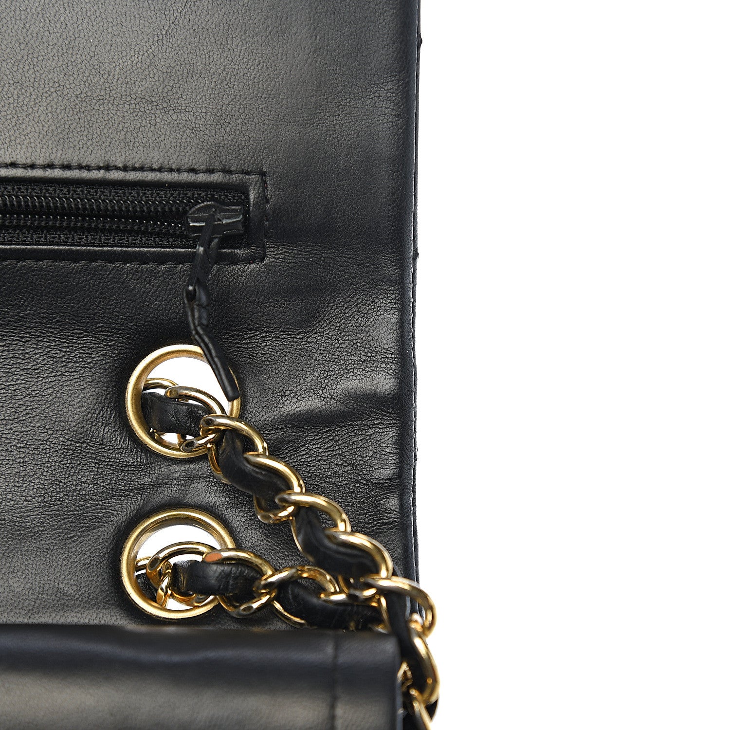 Chanel Lambskin Quilted Medium Double Flap Black 10 of 17
