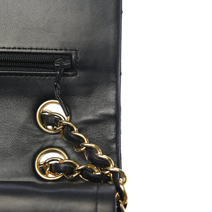 Chanel Lambskin Quilted Medium Double Flap Black 10 of 17