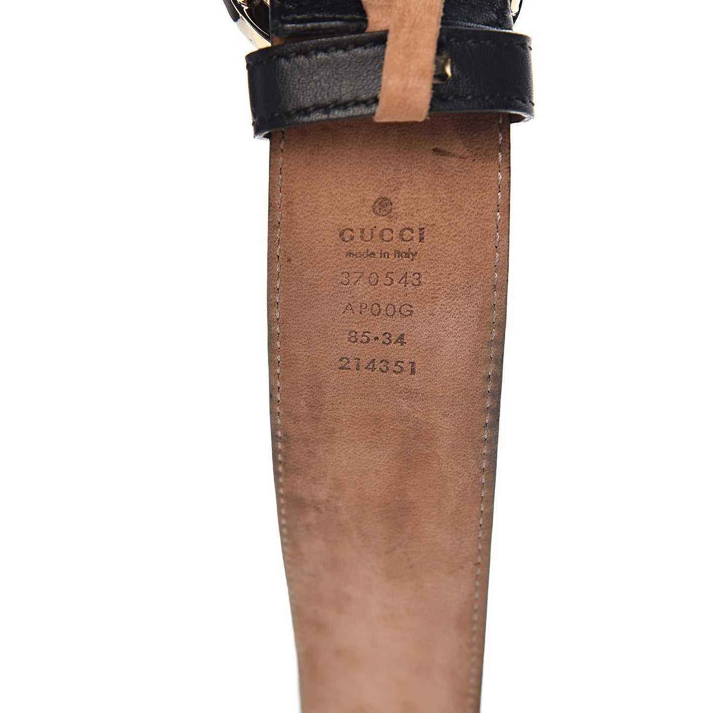 Calfskin Interlocking G 37mm Belt 85 34 Black
