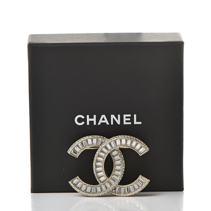 Chanel Baguette Crystal CC Brooch Gold 5 of 5