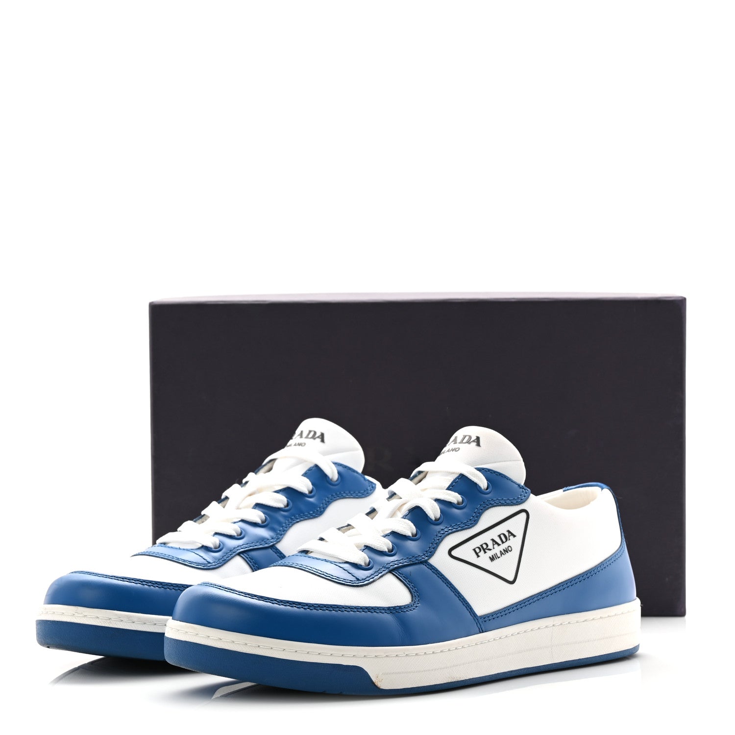 Prada Vitello Sport Spazzolato Rois Triangle Logo Downtown Low Top