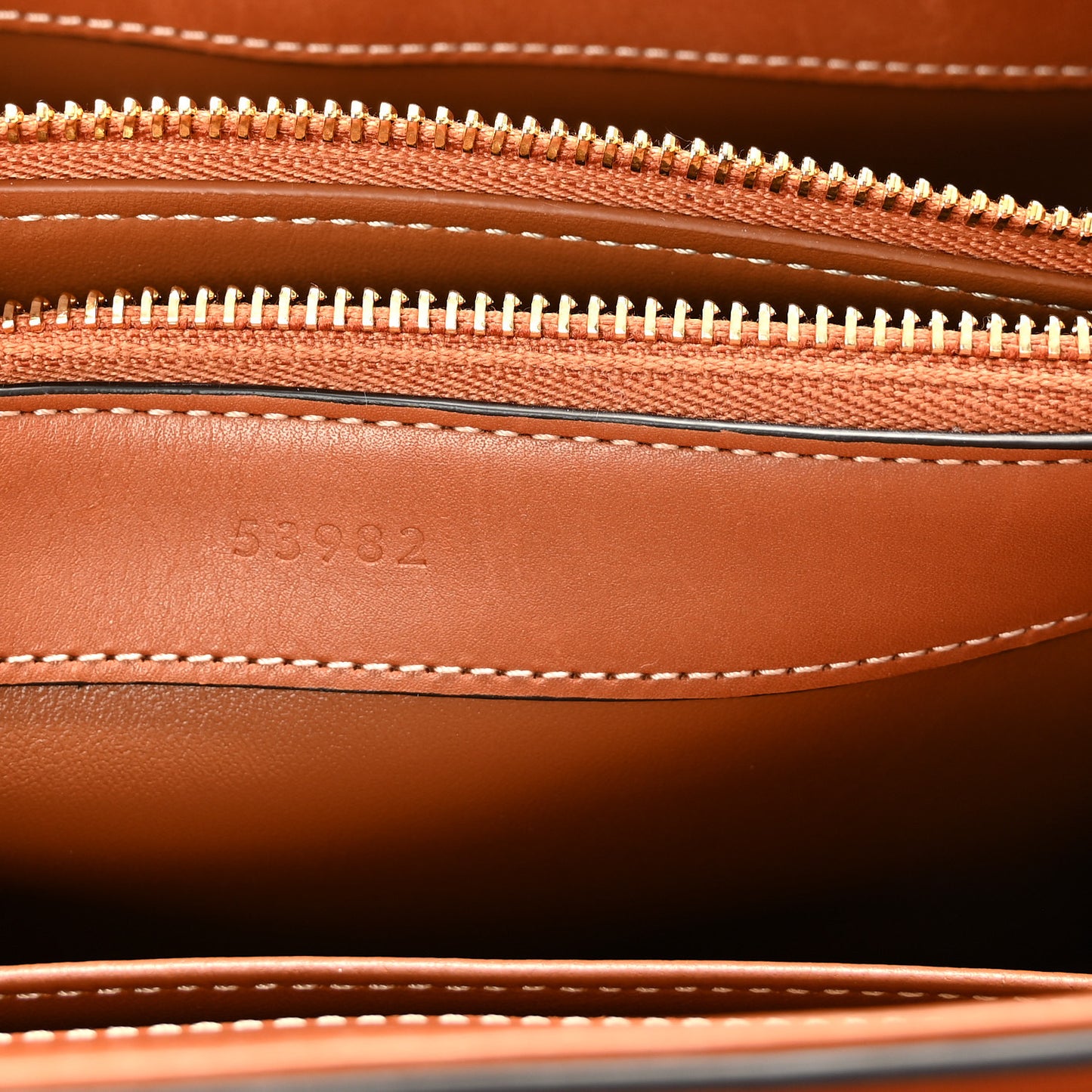 Satinated Calfskin Small 16 Top Handle Bag Tan