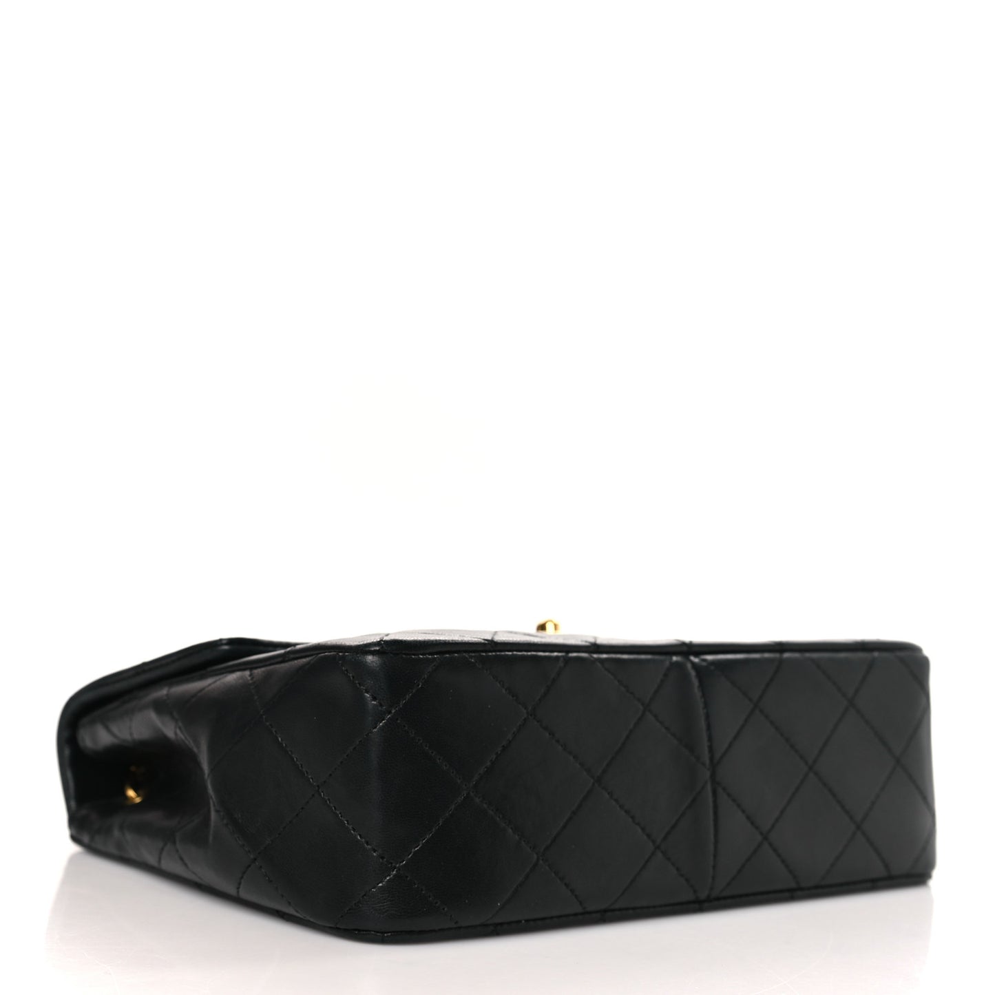 Lambskin Quilted Mini Square Flap Black