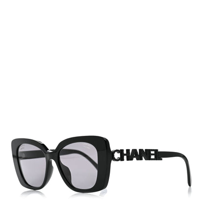 Chanel Acetate Strass Polarized Square Sunglasses 5422-B-A Black 1 of 8