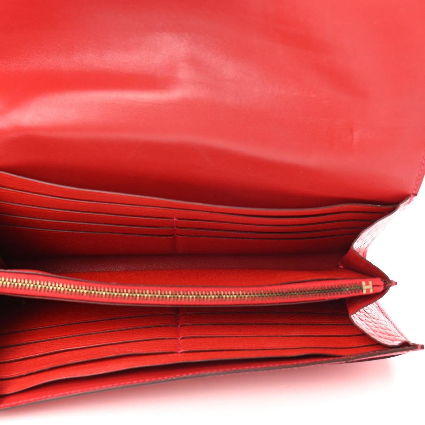 Shiny Alligator Constance Long Wallet Geranium