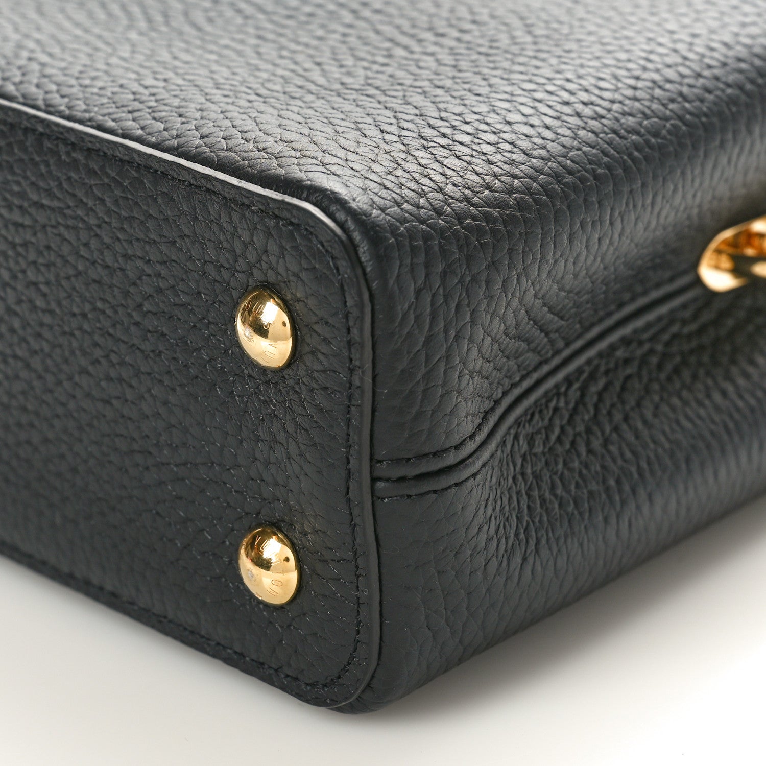 Louis Vuitton Taurillon Embellished Flower Handle Capucines Mini Black 9 of 9