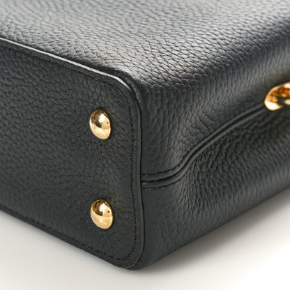 Louis Vuitton Taurillon Embellished Flower Handle Capucines Mini Black 9 of 9
