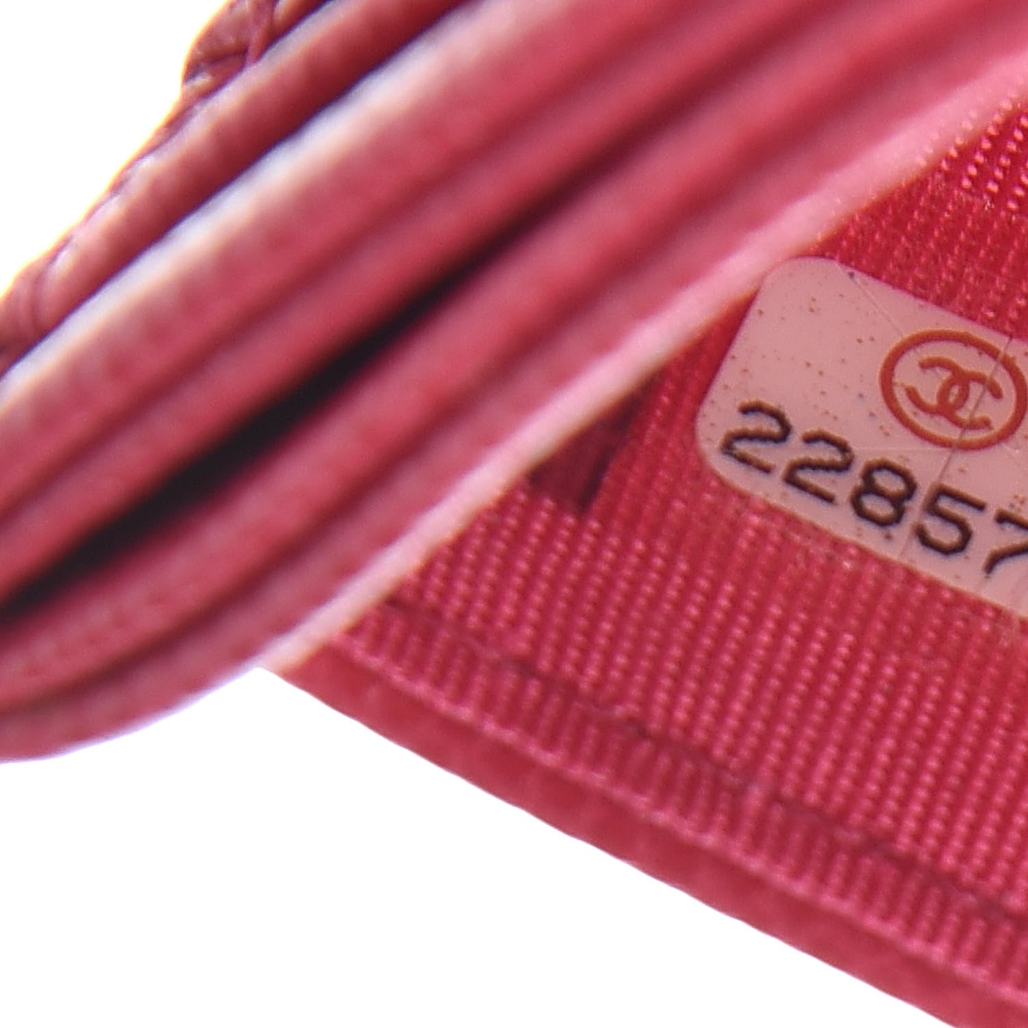 Chanel Caviar Camellia Embossed Card Holder Fuchsia 7 of 7