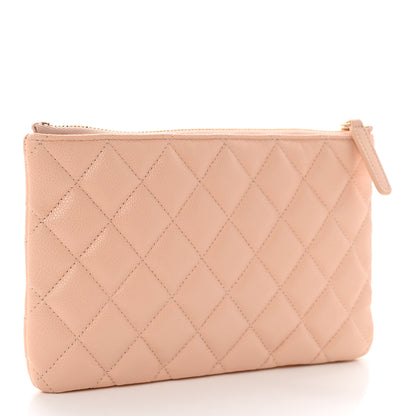 Chanel Caviar Quilted Cosmetic Case Beige 3 of 8