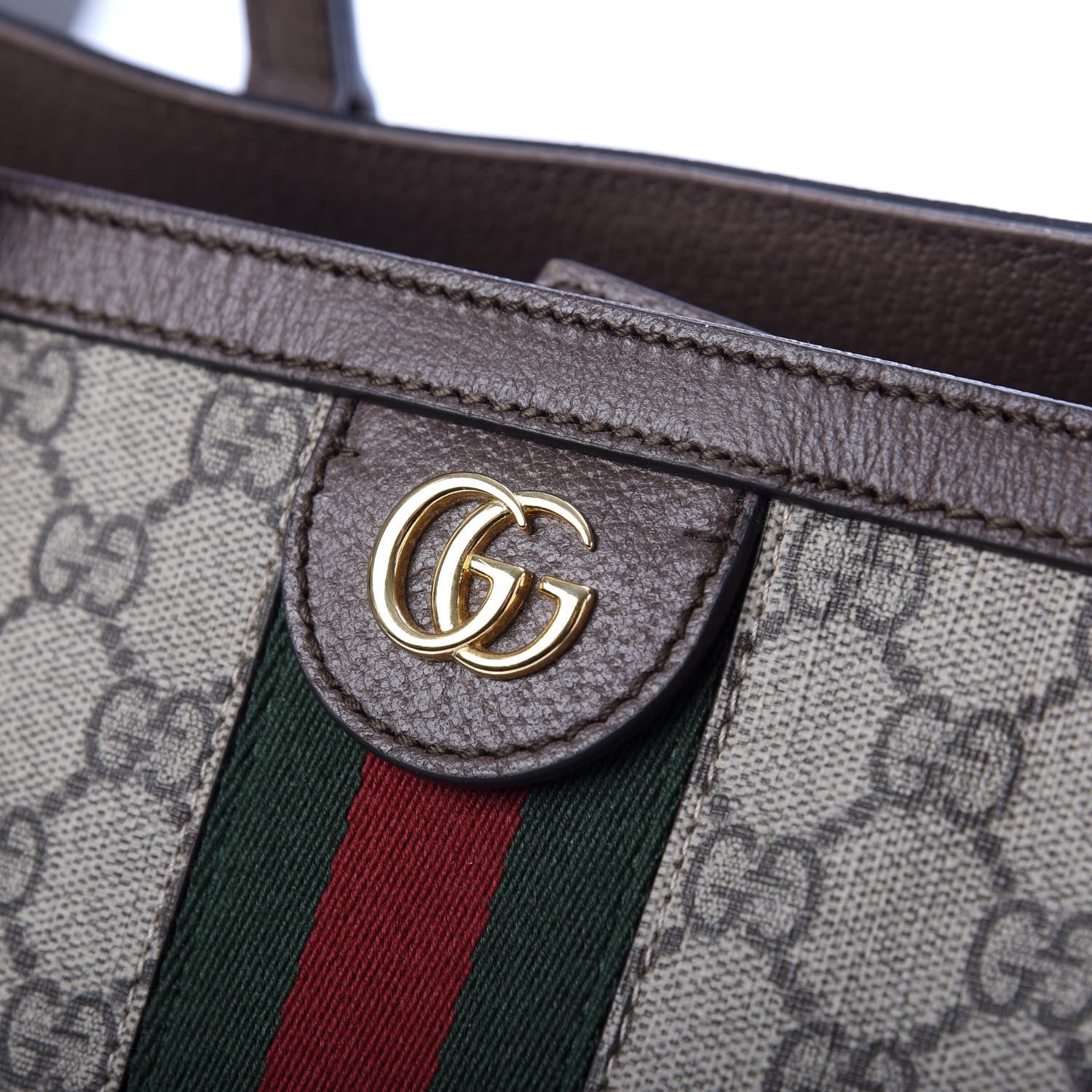 Gucci GG Supreme Monogram Medium Ophidia Shopping Tote Brown 10 of 10