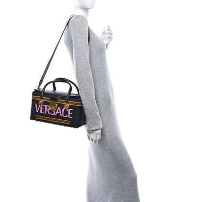 Versace Vitello 90's Vintage Logo Bag Black 2 of 10