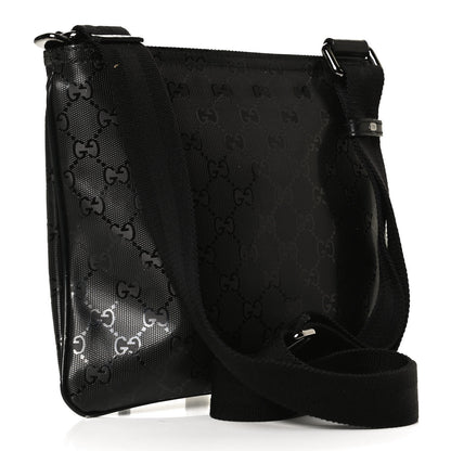 Gucci Imprime Monogram Small Flat Messenger Bag Black 2 of 12