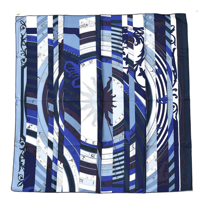 Hermes Silk Astrologie Nouvelle Scarf 90 Ciel Marine Blanc 1 of 4