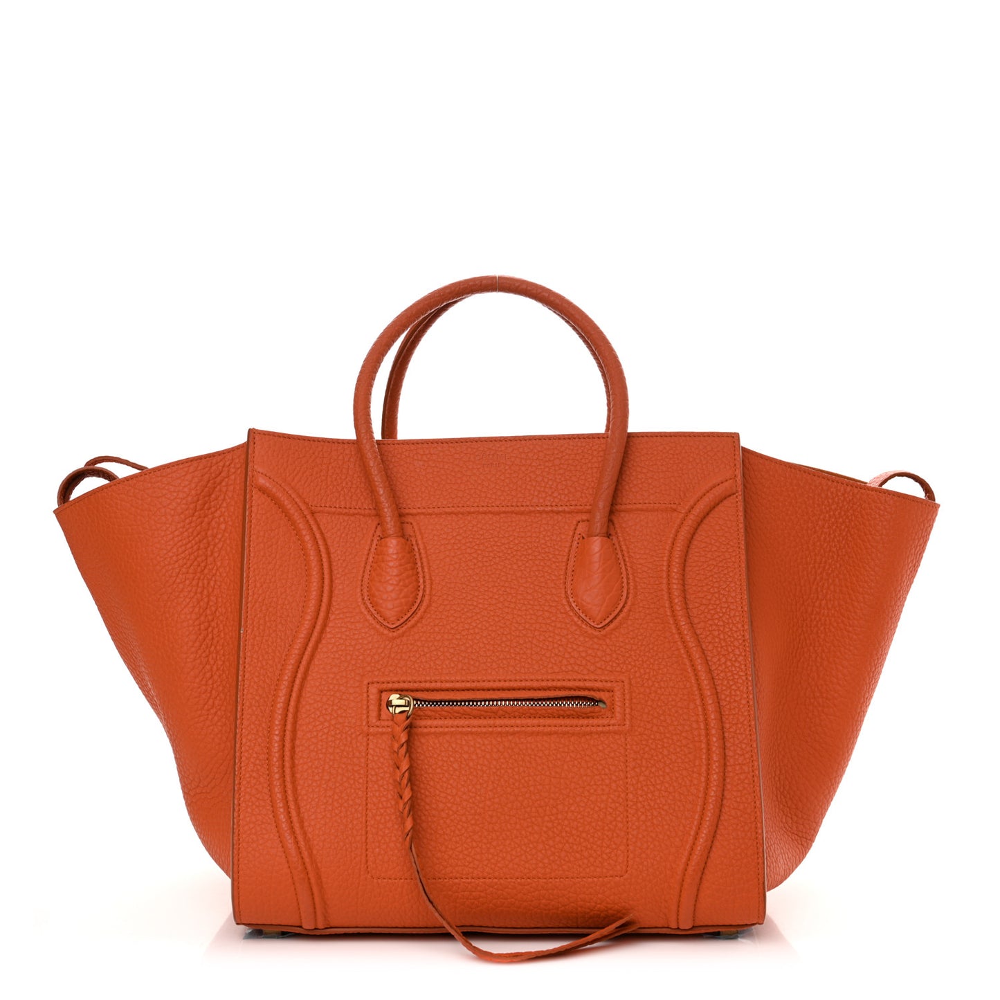 Bullhide Calfskin Medium Phantom Luggage Burnt Orange