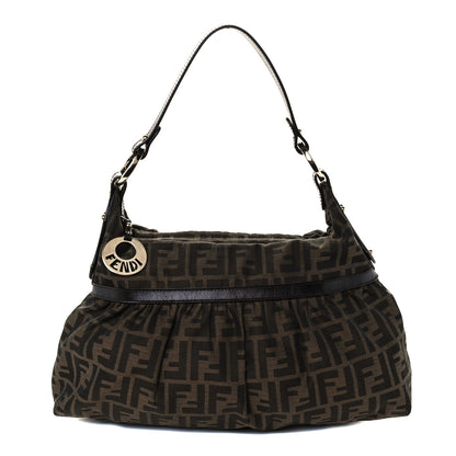 Fendi Zucca Cuoio Lucido Chef Hobo Tobacco Moro 1 of 10