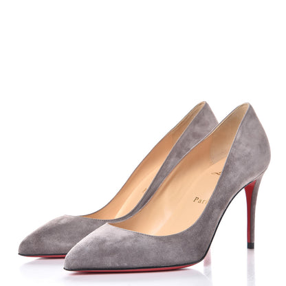 Christian Louboutin Veau Velours Pigalle Follies 85 Pumps 36.5 Storm 3 of 8