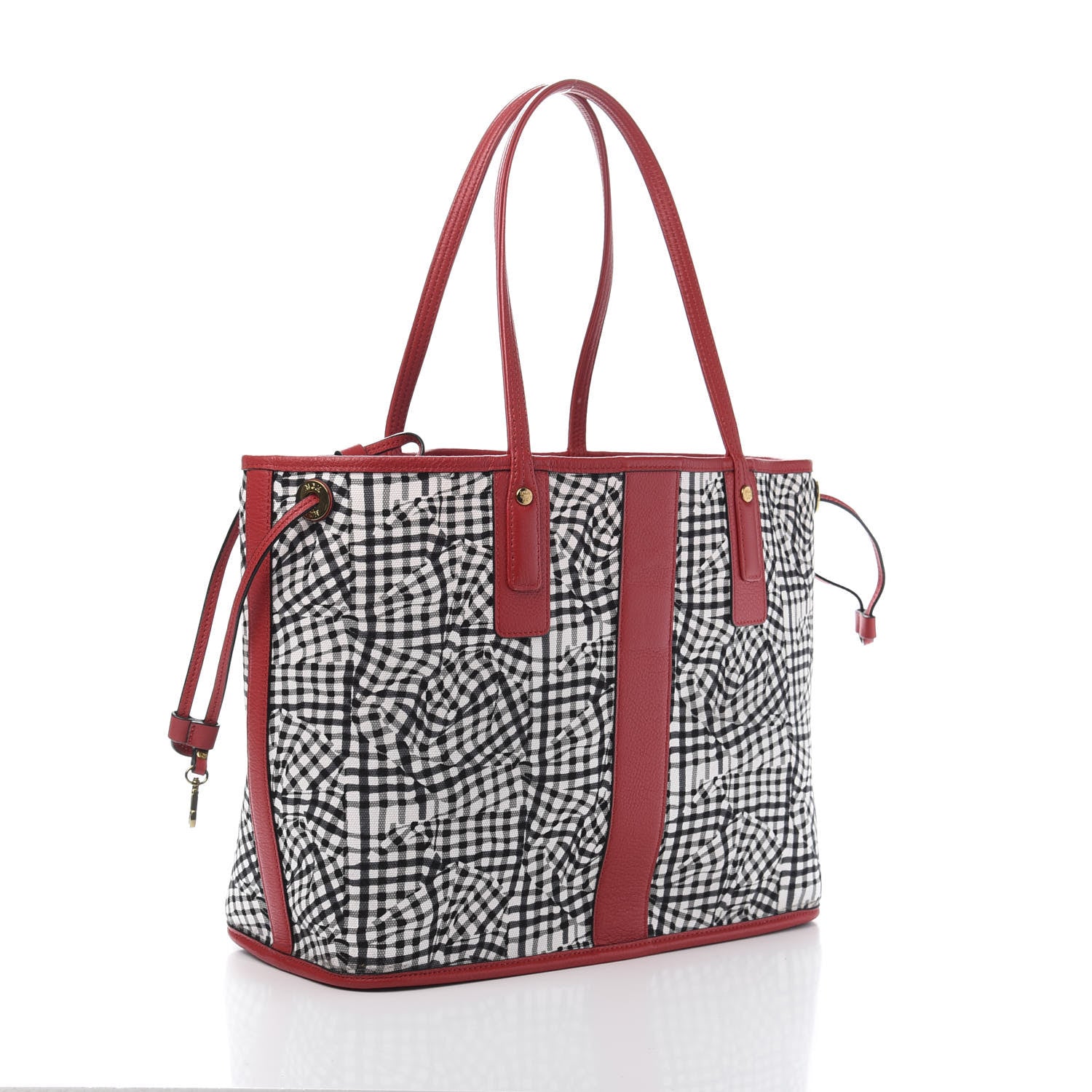 MCM Visetos Medium Liz Reversible Shopper Tote Ruby Red 11 of 20