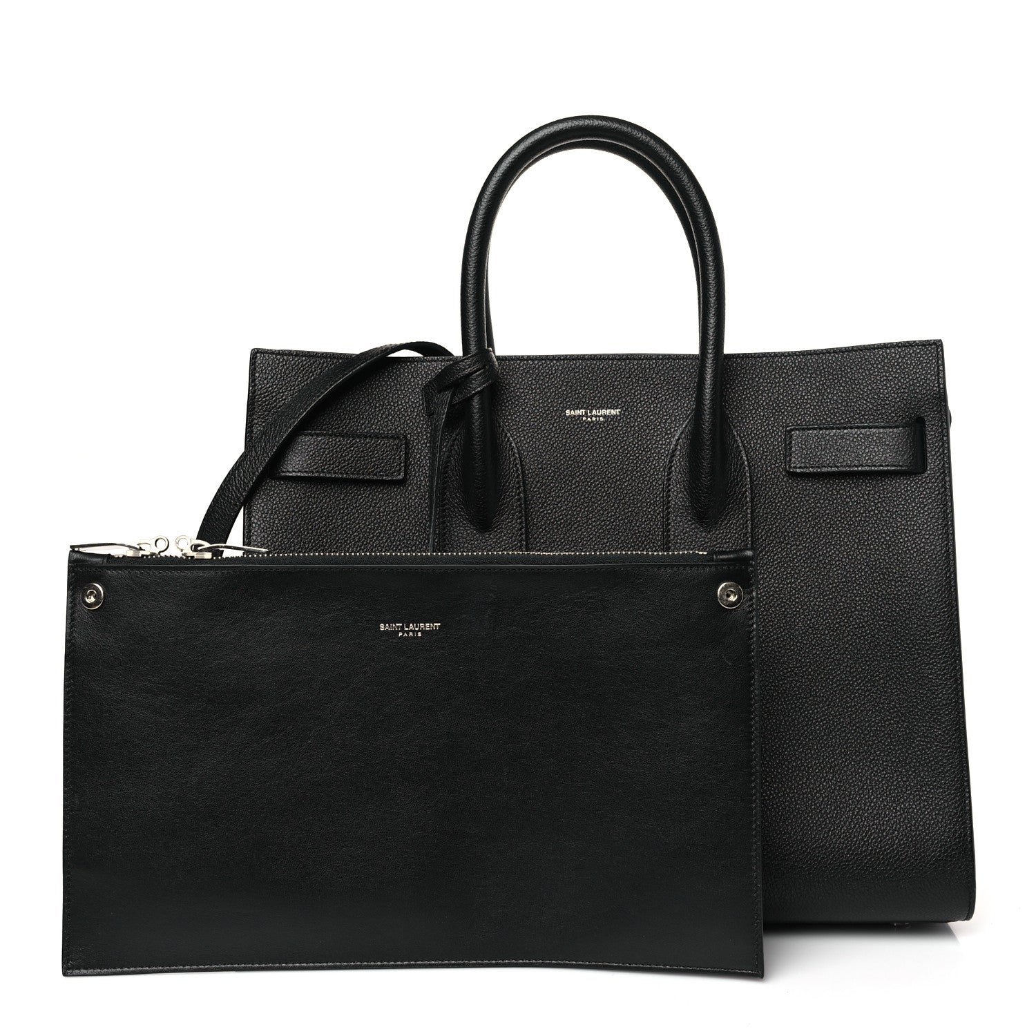 Saint Laurent Grain De Poudre Small Sac De Jour Black 1 of 9