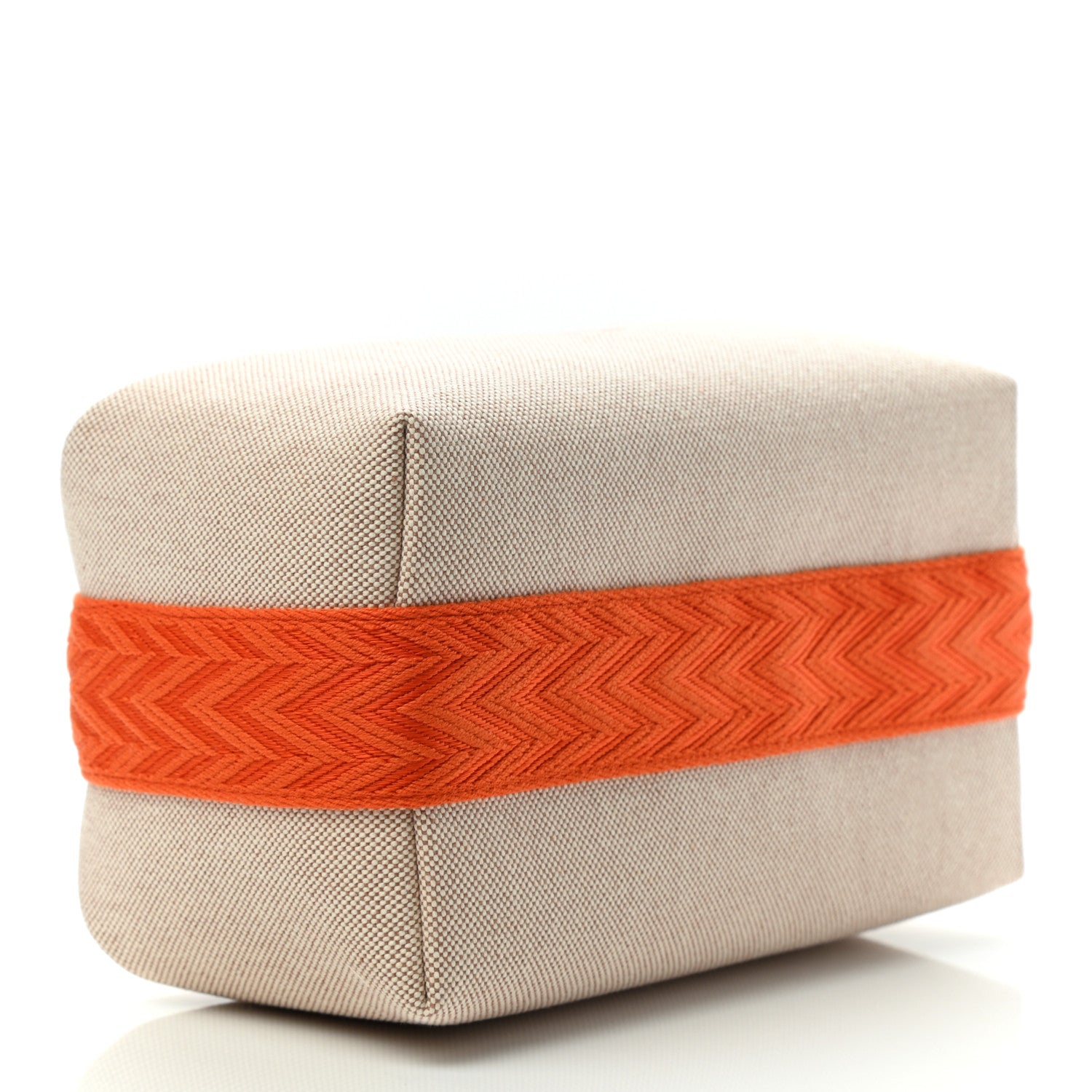 Hermes Canvas Small Bride-A-Brac Pouch Natural Orange 4 of 8