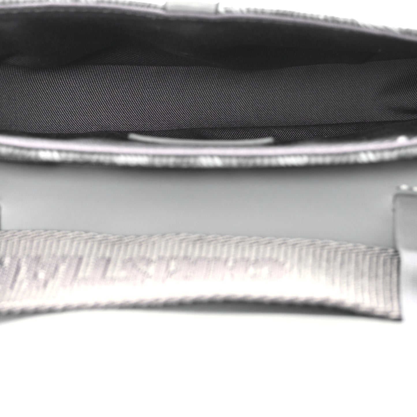 Coated Canvas CD Diamond Mens Mini Saddle Bag Grey