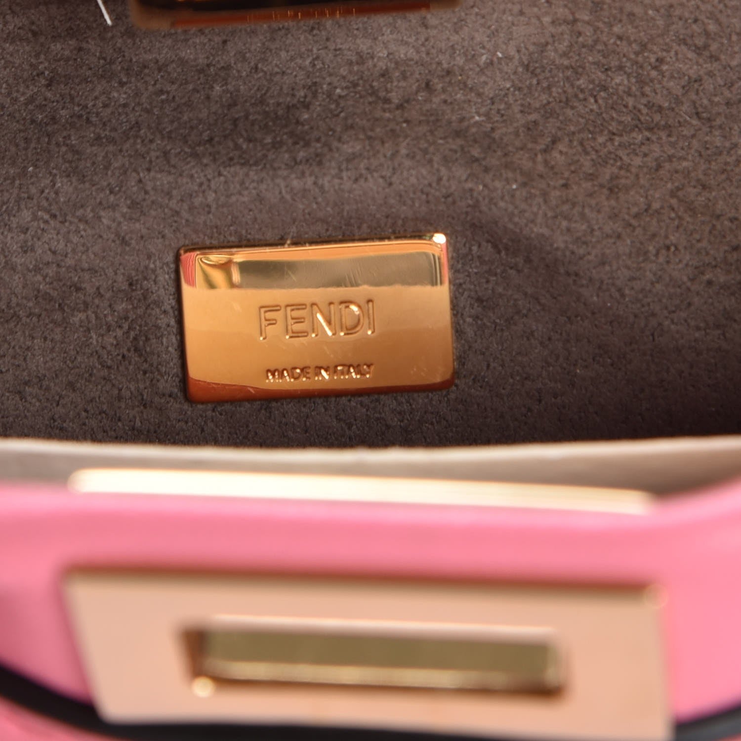 Fendi Shiny Nappa Micro Peekaboo Iconic Satchel Rosa Fluo 6 of 10