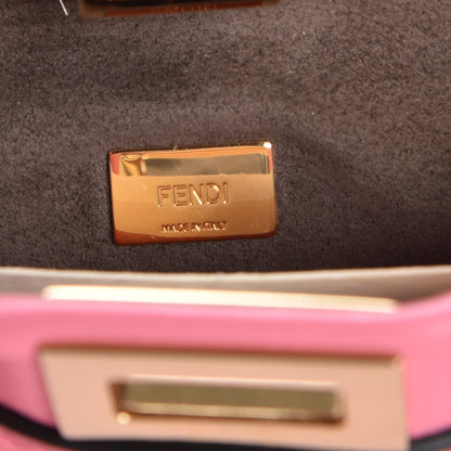 Fendi Shiny Nappa Micro Peekaboo Iconic Satchel Rosa Fluo 6 of 10