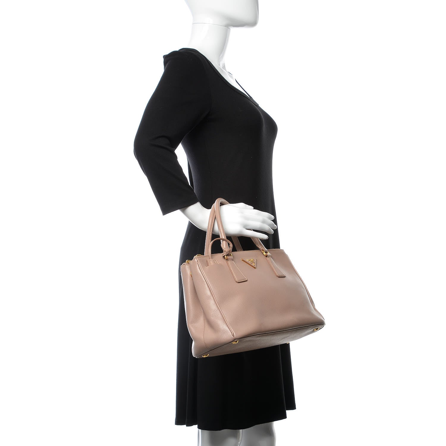Prada Saffiano Small Galleria Double Zip Tote Cammeo 2 of 14