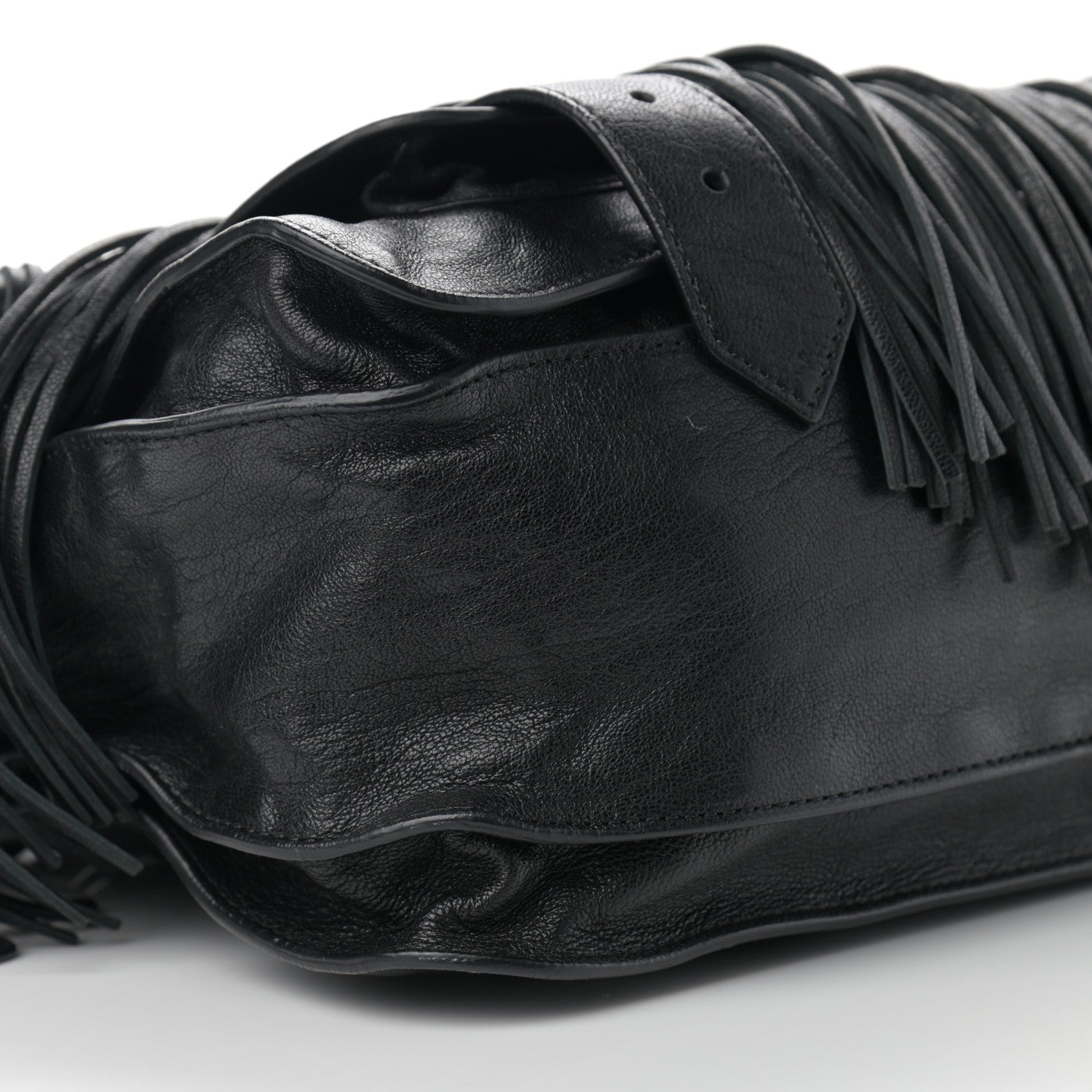 Proenza Schouler Lambskin Tiny Fringe Lux PS1 Satchel Black 10 of 11