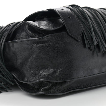 Proenza Schouler Lambskin Tiny Fringe Lux PS1 Satchel Black 10 of 11