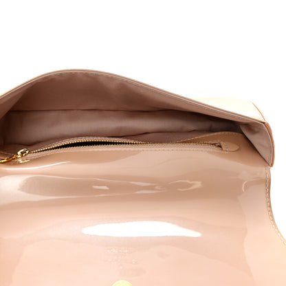 Louis Vuitton Patent Sobe Clutch Creme 5 of 7