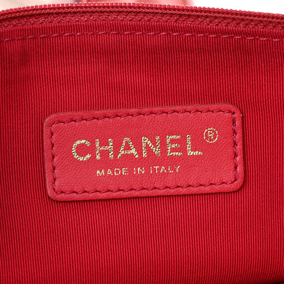 Chanel Vinyl Patent CC Logo Beach Tote Red 6 of 20