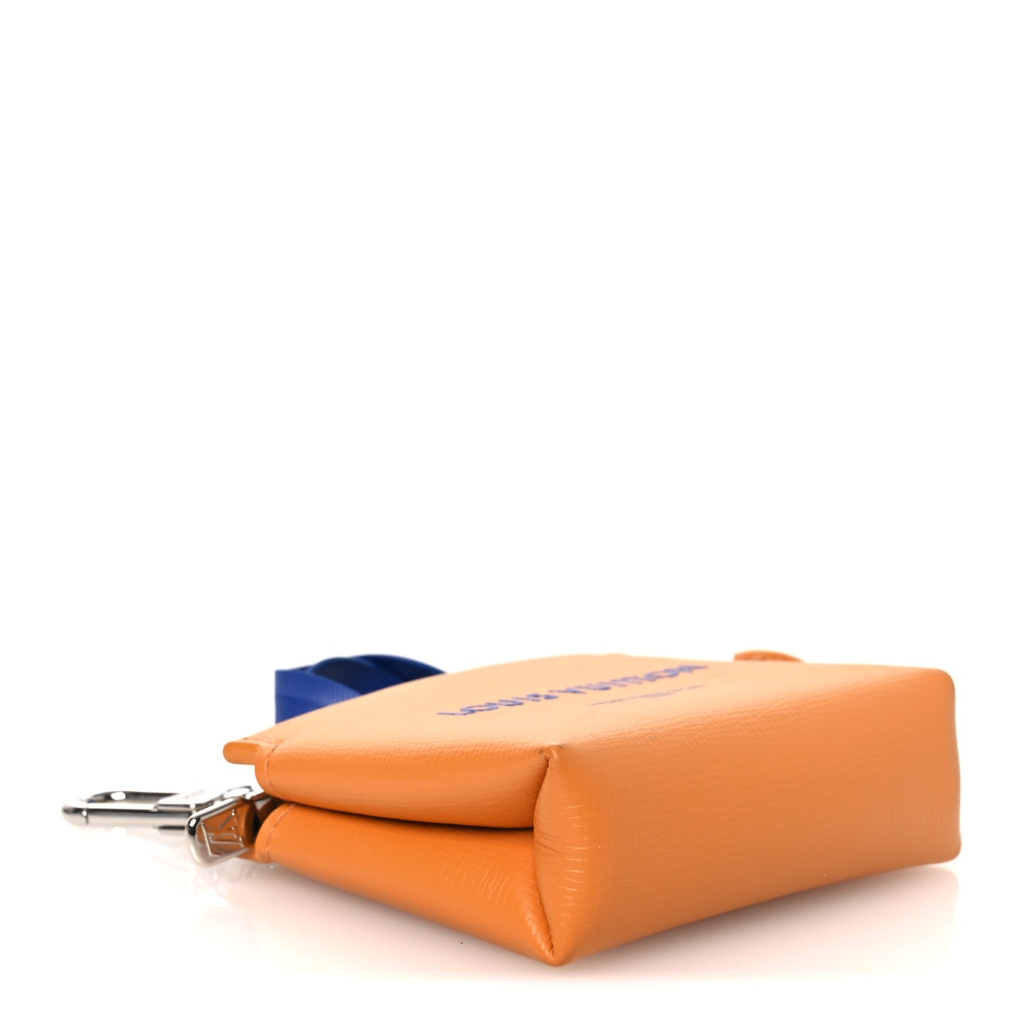 Cowhide LV Mini Shopper Bag Charm Safran