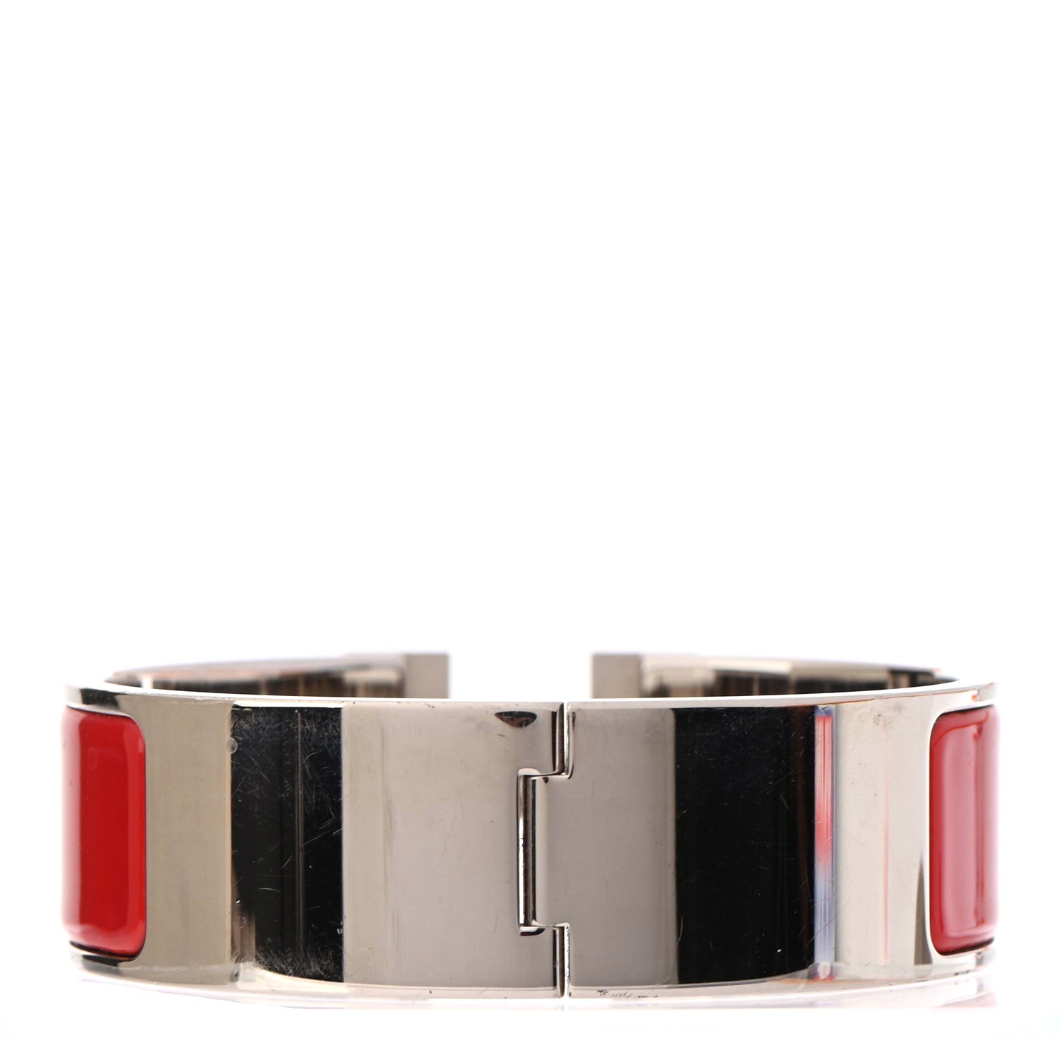 Hermes Enamel Wide Clic Clac H Bracelet PM Rouge 2 of 4
