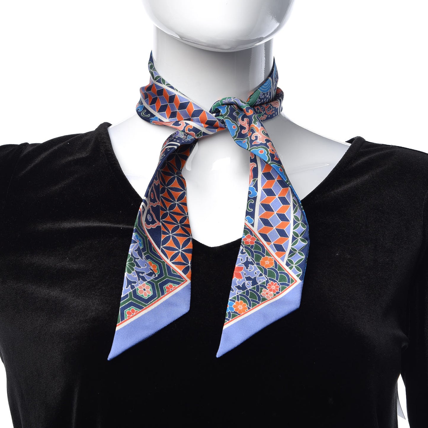 Silk Collections Imperiales Twilly Lavande Bleu Orange