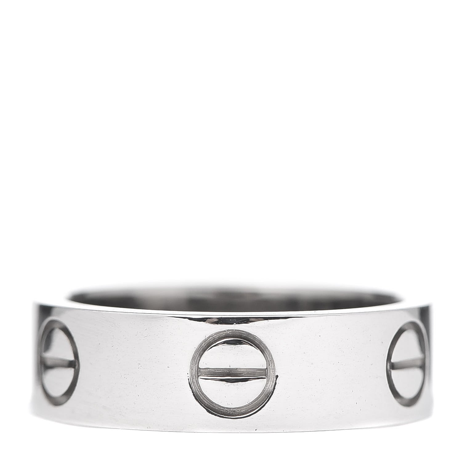 Cartier 18K White Gold 5.5mm LOVE Ring 50 5.25 1 of 4