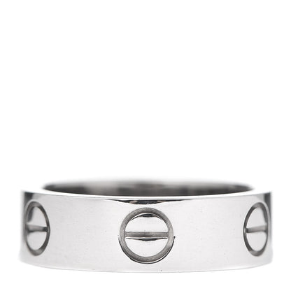 Cartier 18K White Gold 5.5mm LOVE Ring 50 5.25 1 of 4