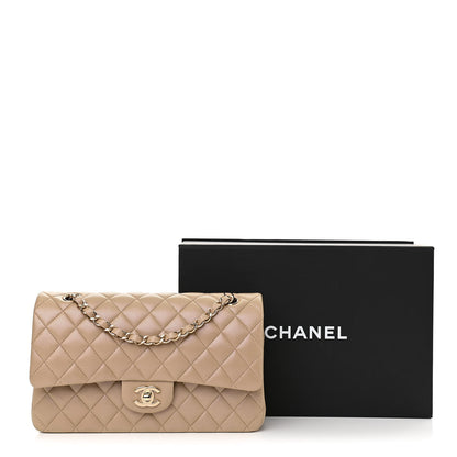 Chanel Iridescent Caviar Quilted Medium Double Flap Dark Beige 13 of 13
