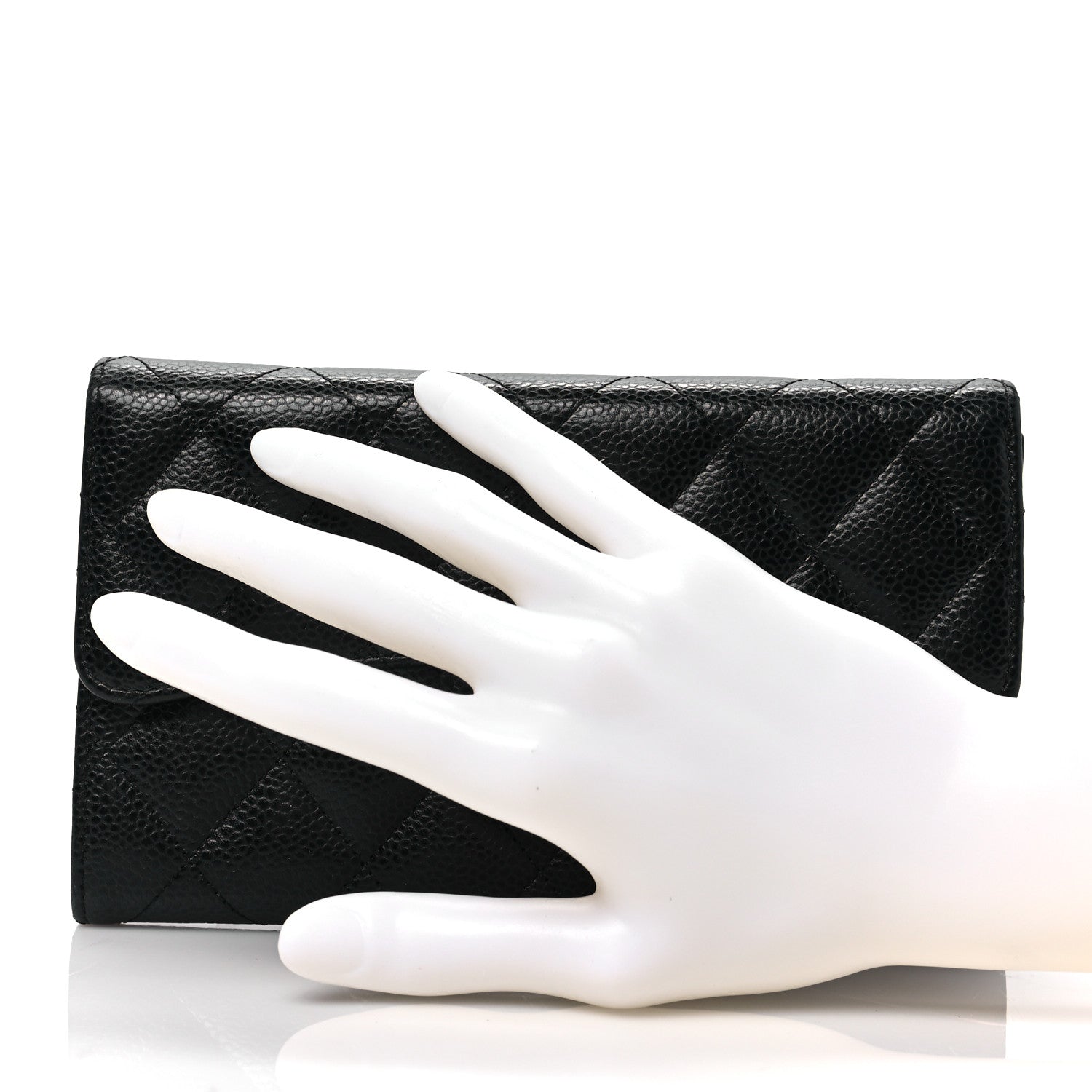 Chanel Caviar Quilted Large Flap Wallet Black 2 of 10