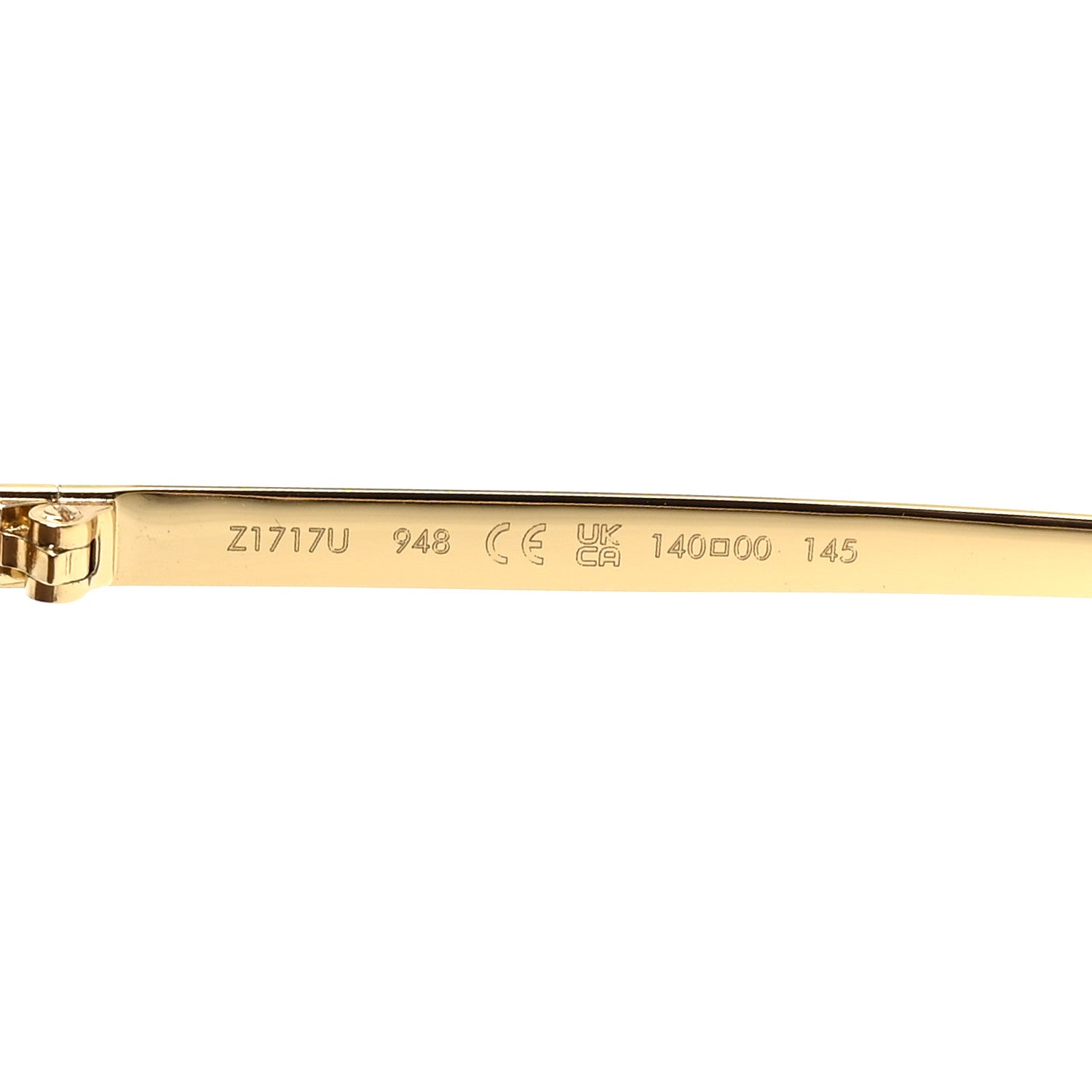 Louis Vuitton Metal LV Golden Mask Sunglasses Z1717U Gold 5 of 7