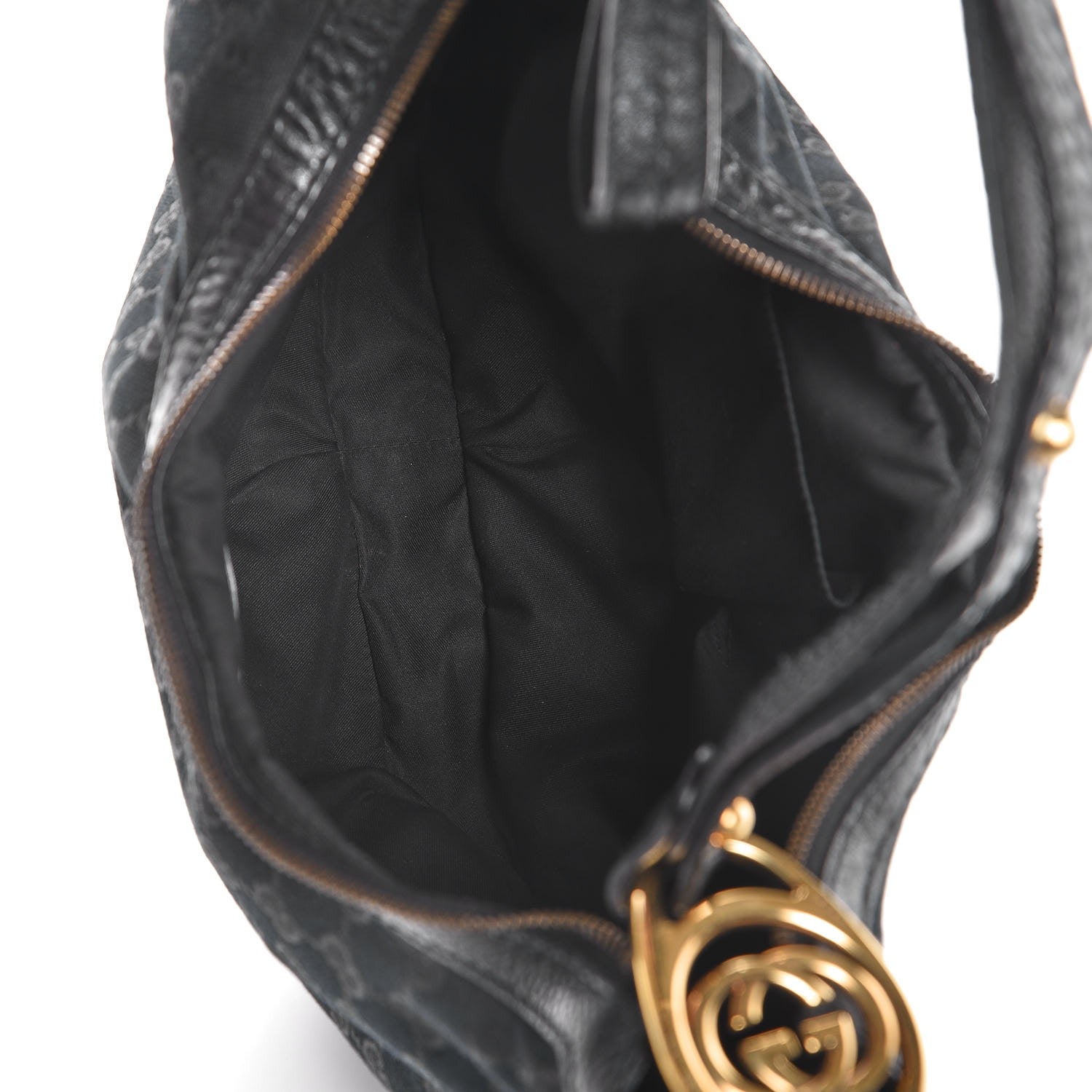 Gucci Monogram Medium Interlocking Hobo Black 5 of 7