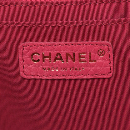 Chanel Calfskin Quilted Small XXL Travel Flap Bag Dark Pink 6 of 10