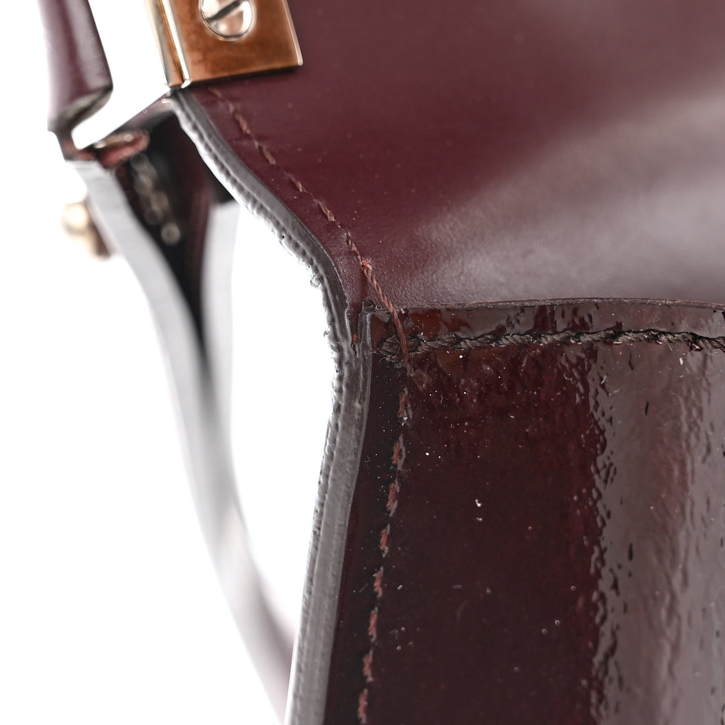 Damier Vernis Cabaret Bag Carmine