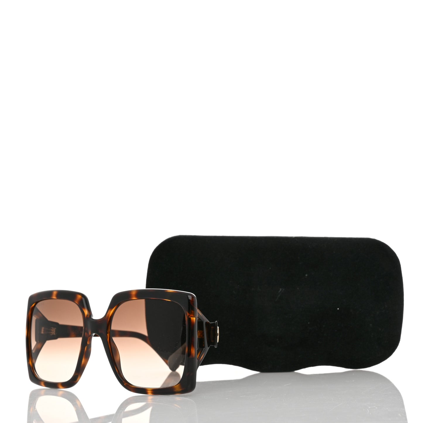 Acetate Square Frame Sunglasses GG0876S Tortoise