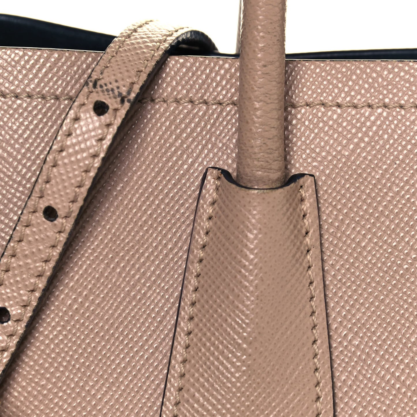 Saffiano Cuir Small Double Bag Cammeo Black