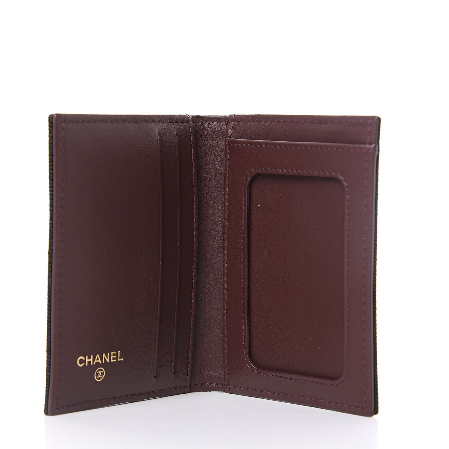 Caviar Quilted Card Holder Wallet Black