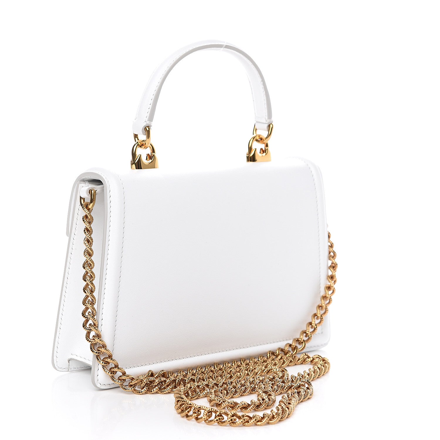 Dolce & Gabbana Smooth Calfskin Small Devotion Envelope Top Handle Bag White 2 of 9