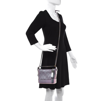 Chanel Iridescent Lambskin Calfskin Quilted Small Gabrielle Hobo Light Purple 2 of 11