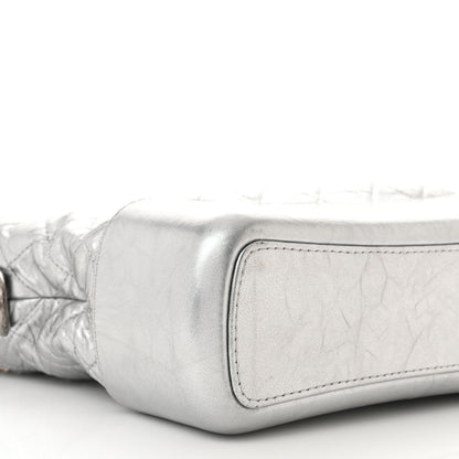 Chanel Metallic Aged Calfskin Quilted Medium Gabrielle Hobo Silver 9 of 13