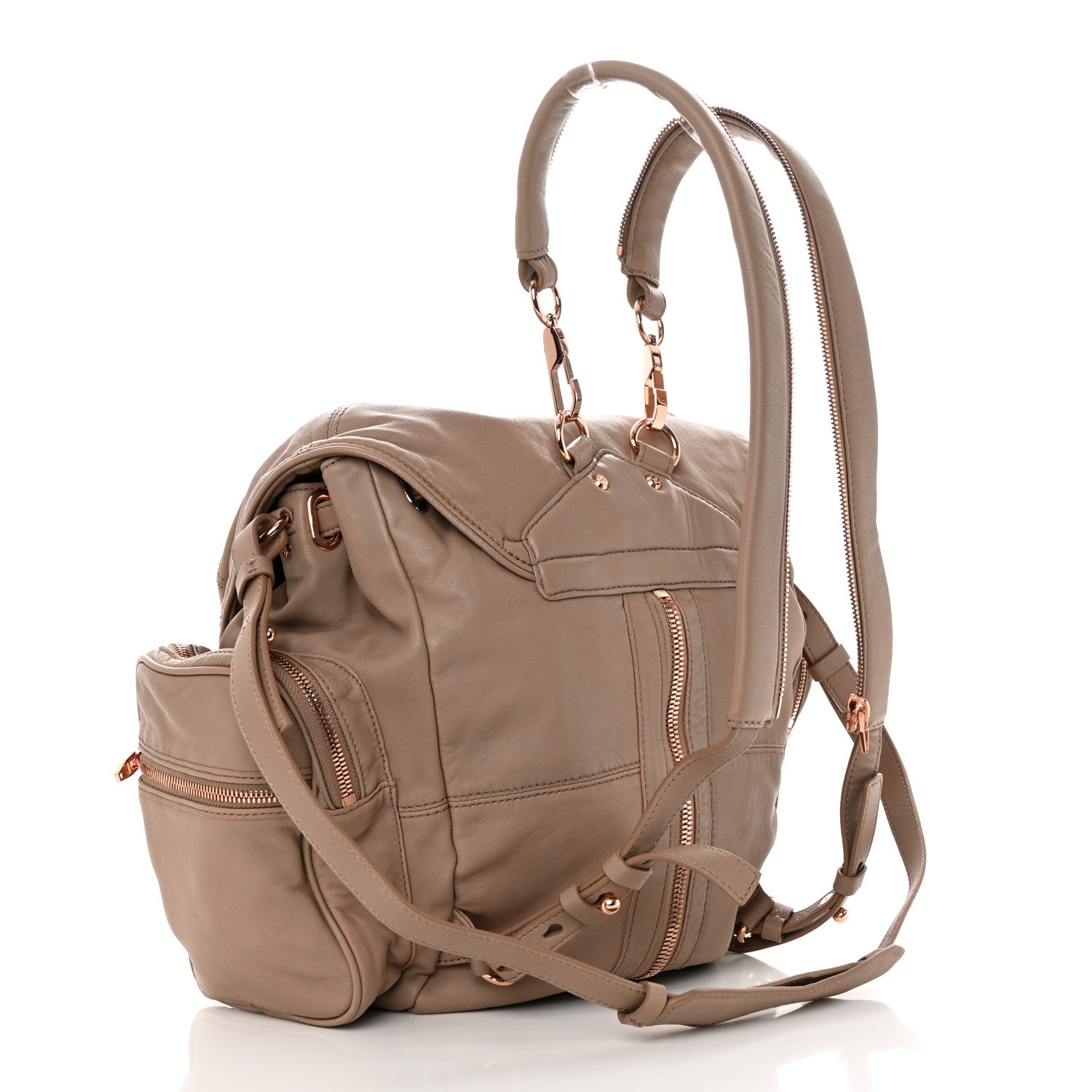 Alexander Wang Lambskin Mini Marti Backpack Latte Rose Gold Hardware 3 of 14