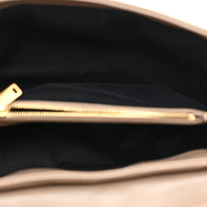 Saint Laurent Calfskin Y Quilted Monogram Medium Loulou Chain Satchel Dark Beige 5 of 10